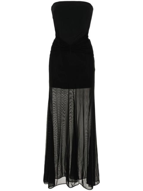 David Koma panelled strapless gown