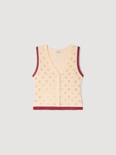 Sandro CROCHET-STYLE TOP