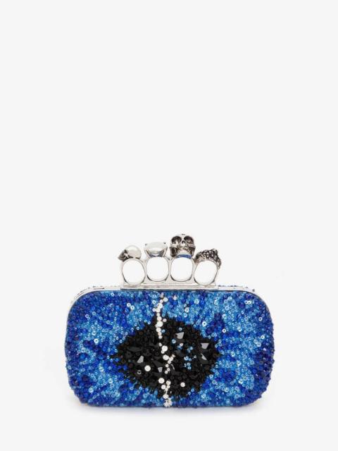 Alexander McQueen Women's Iris Knuckle Clutch in Blue