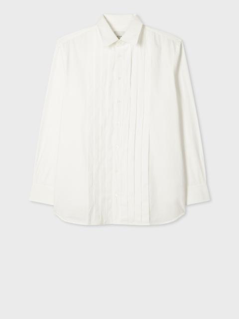 Paul Smith White Pleat-Front Cotton Shirt