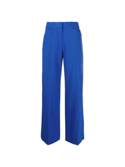 high-waisted straight trousers