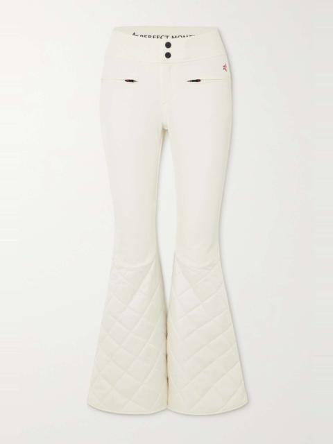 PERFECT MOMENT Cordova paneled quilted flared ski pants