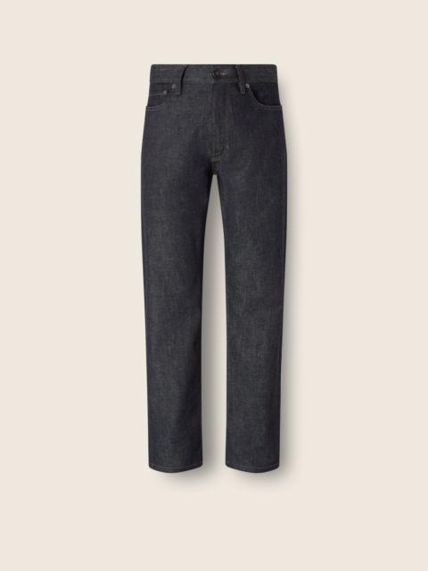 ZEGNA BLUE STRETCH COTTON AND CASHMERE ROCCIA JEANS
