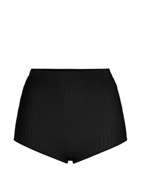ELISABETTA FRANCHI knit tubular-trimmings shorts