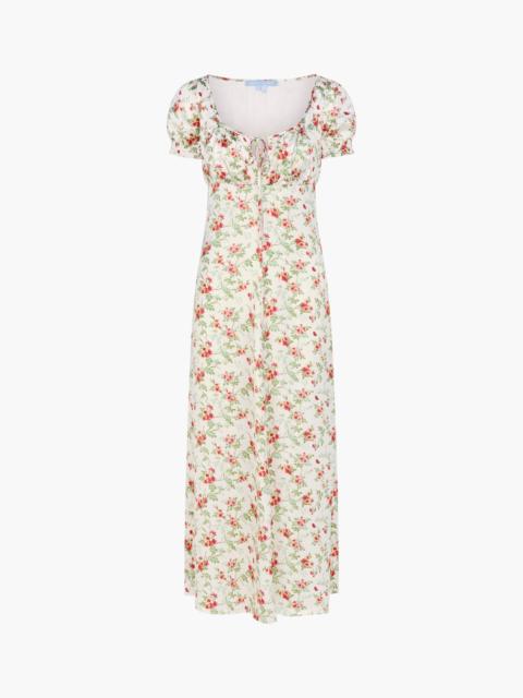 Hill House Home The Maxine Dress - Primrose Bouquet Ivory/Coral