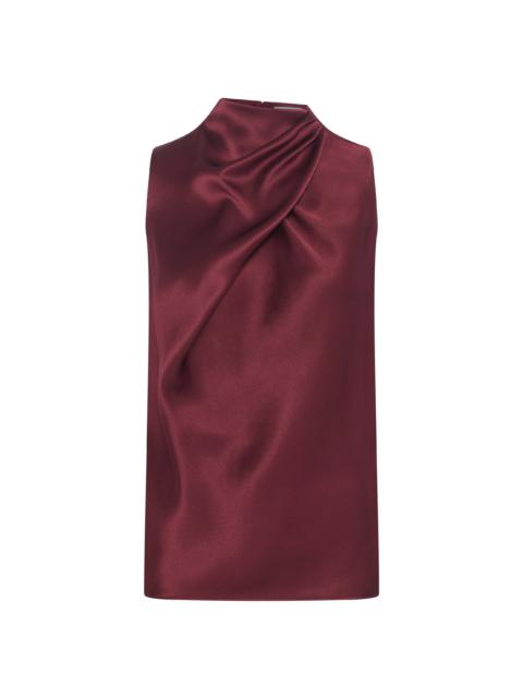 GABRIELA HEARST Melina Top in Bordeaux Silk Satin