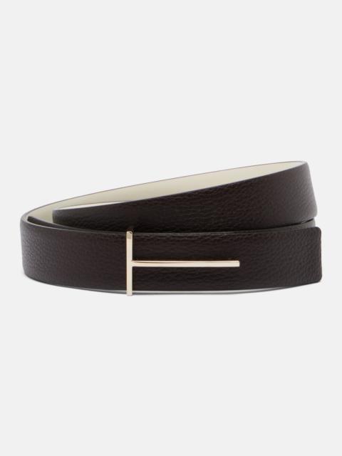 TOM FORD Slim T leather belt