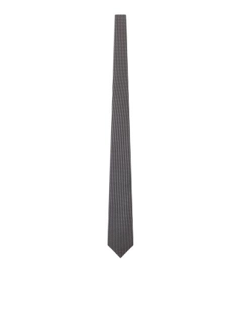 TOM FORD SILK TIE WITH GEOMETRIC MICRO-MOTIF