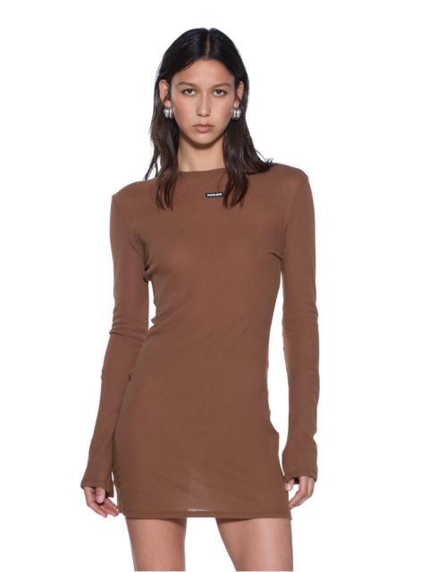 Ksubi CRAWFORD LS MINI DRESS CHOCOLATE