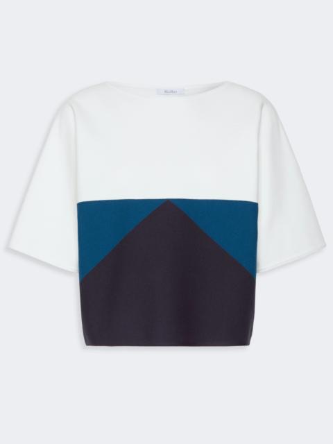 Max Mara GEYSER Relaxed-fit stretch viscose sweater - NAVY