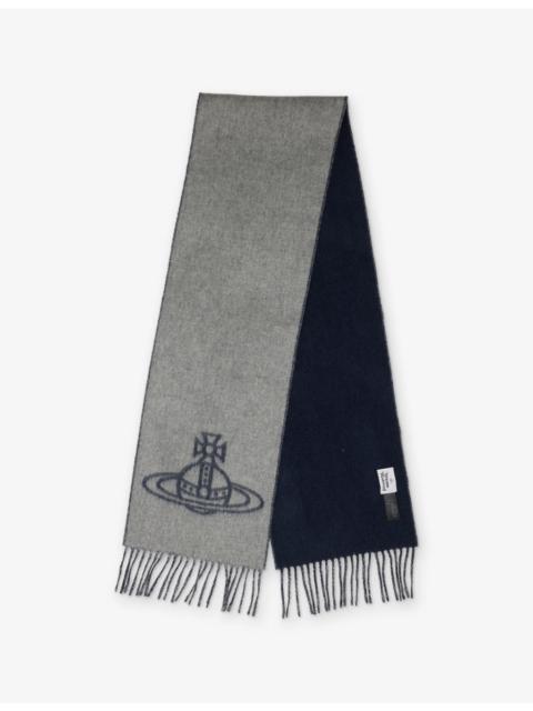 Vivienne Westwood Double Face Orb-Jacquard Wool Scarf