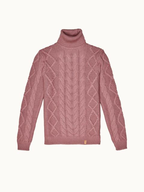 Tod's POLO NECK JUMPER - PINK