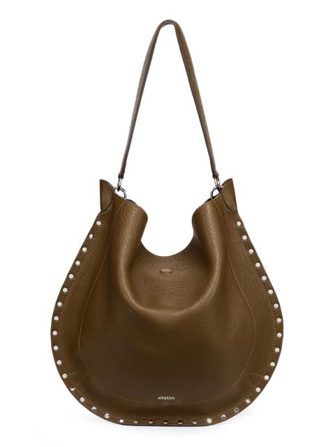 Isabel Marant Women's Oskan Studded Leather Hobo Bag - Khaki