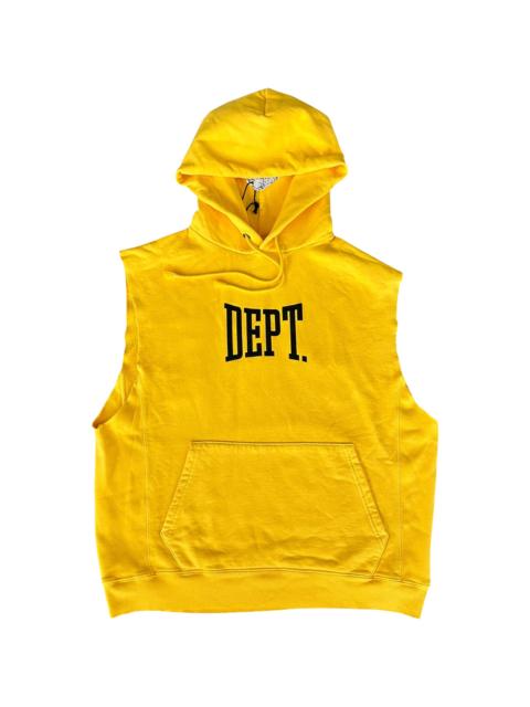 GALLERY DEPT. DEPT Logo Cut Off Hoodie "Yellow & Black" GD357