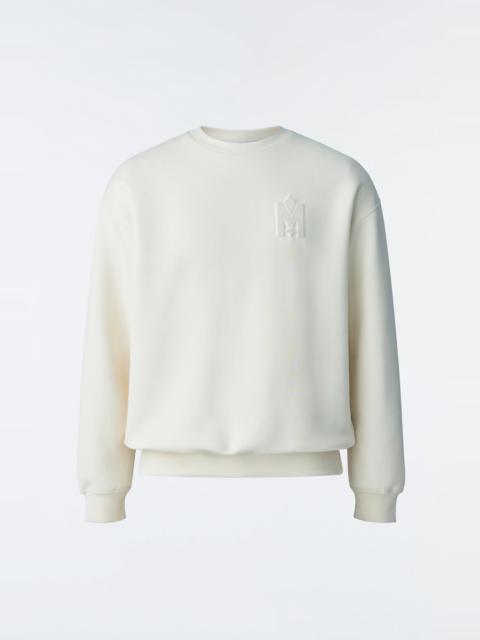 MAX-VT Double face jersey sweatshirt with embroidered logo