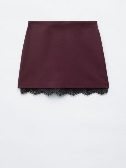 & Other Stories Lace-Trim Mini Skirt