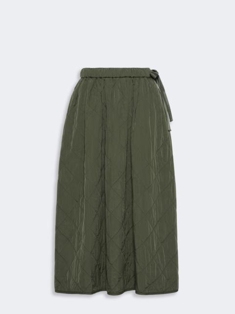 WEEKEND Max Mara BRIOSE Technical plain-weave fabric flared skirt - KAKI