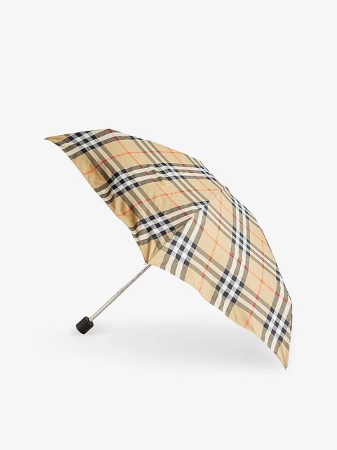 Burberry Check-Print Folding Shell Umbrella