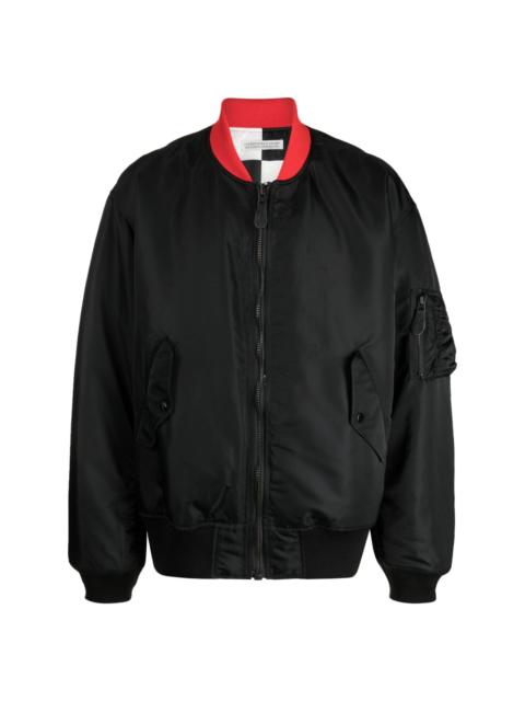 contrasting-collar bomber jacket