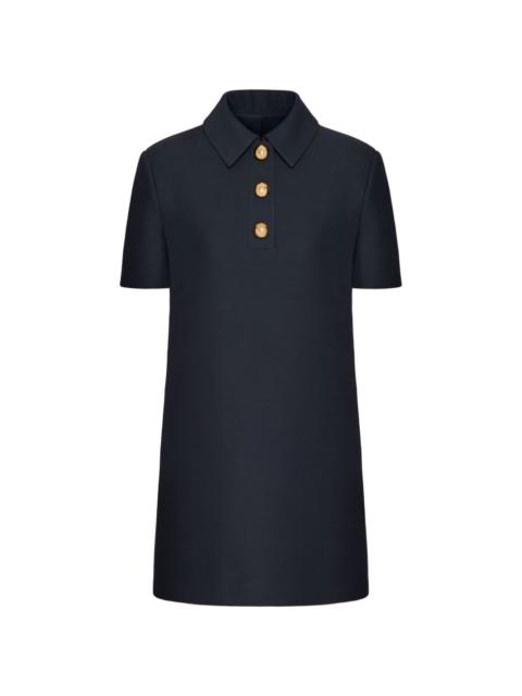 Valentino short-sleeve polo-collar minidress
