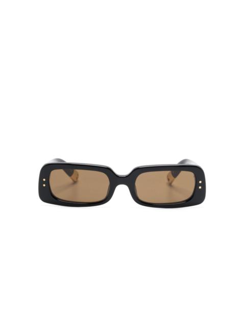JACQUEMUS Azzuro rectangle-frame sunglasses