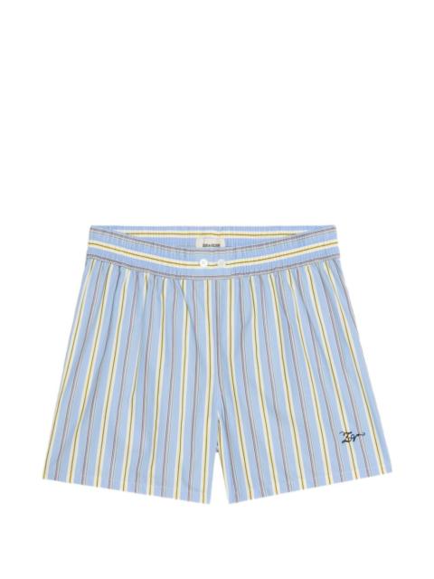 Zadig & Voltaire striped logo shorts