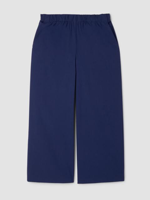 EILEEN FISHER Stretch Organic Cotton Poplin Wide-Leg Pant
