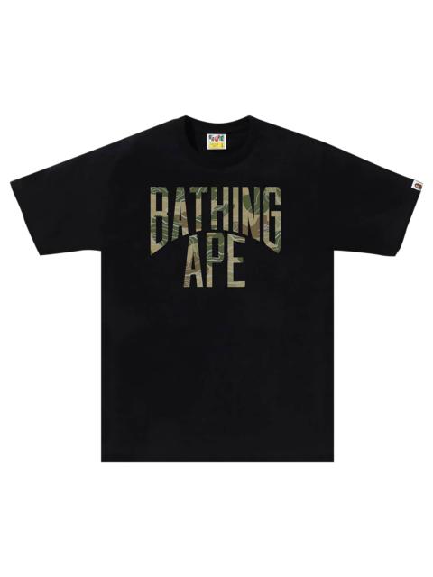 BAPE Layered Line Camo NYC Logo Tee 'Black/Beige'