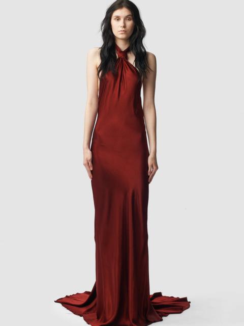 Ann Demeulemeester Ingeborg X-Long Tied Dress With Back Train