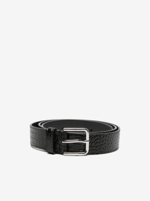 The Frankie Shop croc-effect leather belt