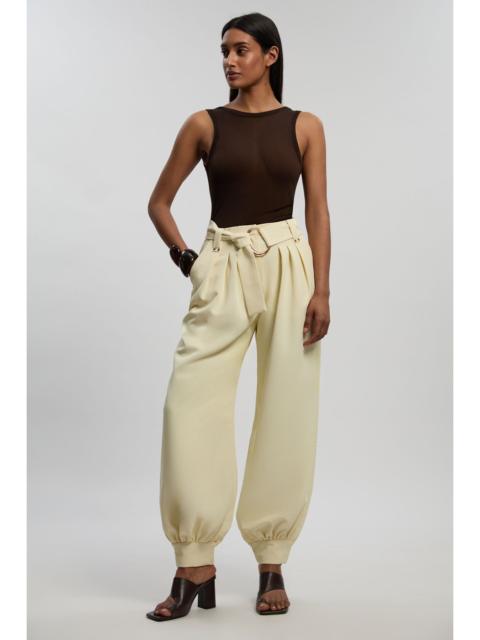 KAREN MILLEN Utility Detail Cuffed Woven Trouser With Belt