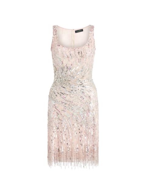 JENNY PACKHAM Swirly sequin-embellished mini dress