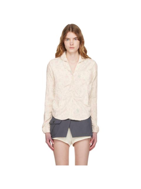 OPEN YY Off-White Floral Blankie Shirt