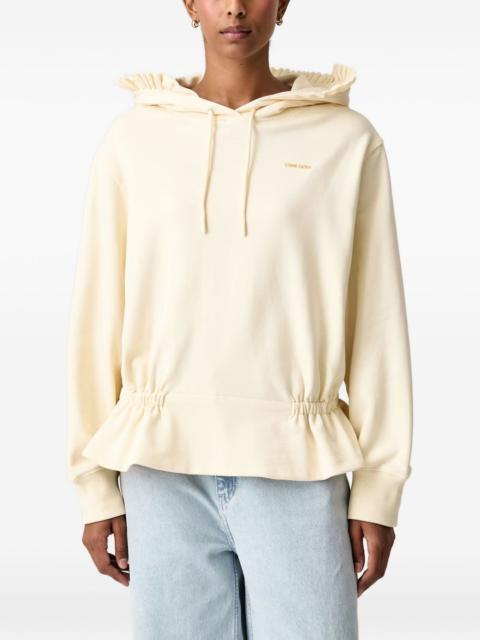 STINE GOYA ruffled drawstring hoodie