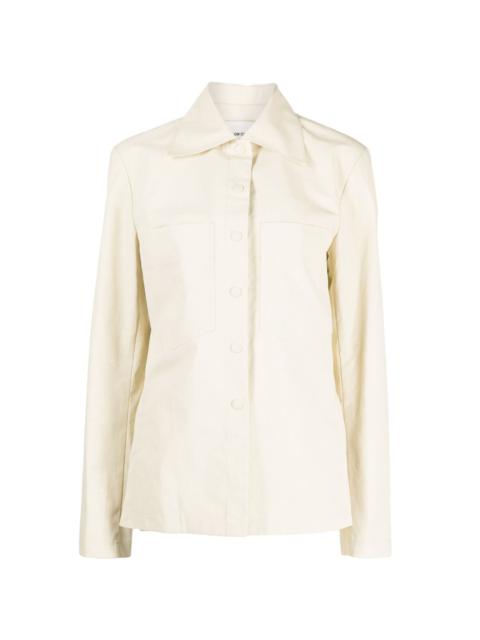 classic collar long-sleeved jacket