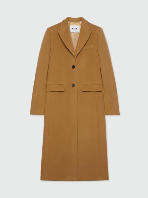 MSGM Virgin camel hair wool long coat