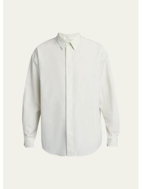 The Row Men's Nilo Cotton Poplin Button-Down Shirt