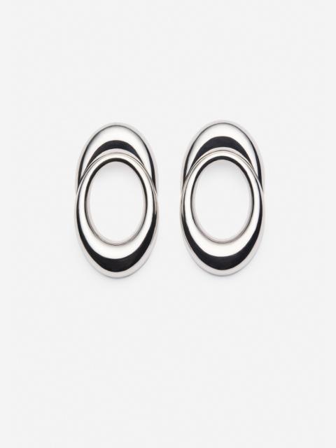 MAGDA BUTRYM Oval hoop earrings in silver