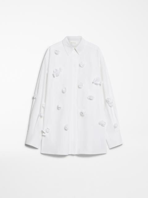 BISOUS Oversized shirt with 3D rose detail