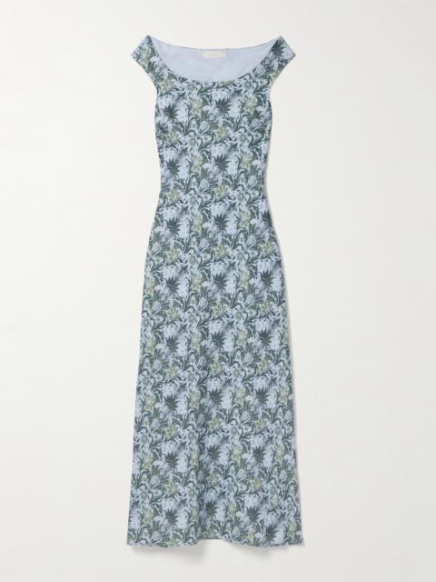 FAITHFULL Bessin Floral-print Linen Midi Dress