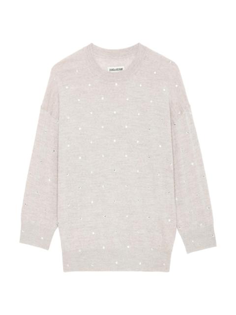 Zadig & Voltaire Women's Kansy We Strass Wool Sweater - Latte