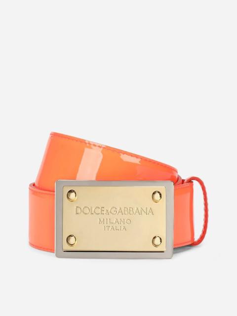Dolce & Gabbana Neon patent leather belt