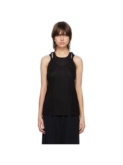 TOM FORD Black Transparent Tank Top
