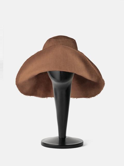 TOTEME Raw trim hemp hat brown