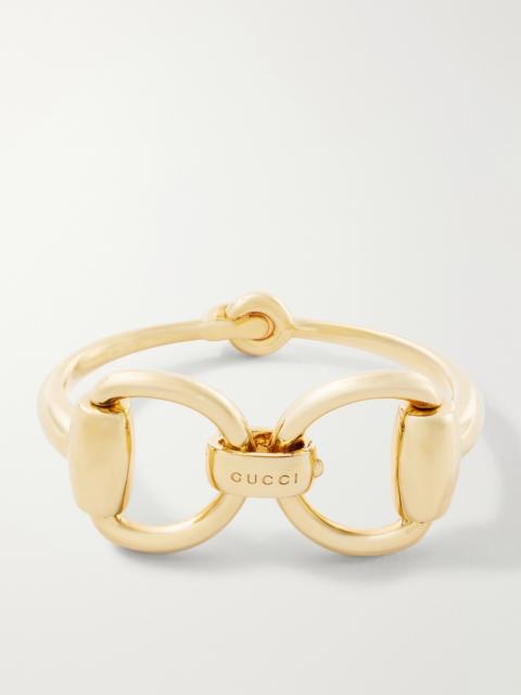 GUCCI Horsebit Gold-tone Bangle