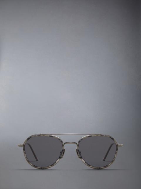 Thom Browne Acetate And Titanium Aviator Sunglasses