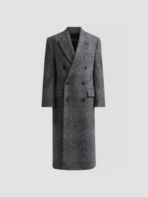 NILI LOTAN Women's Edmont Double-Breasted Long Coat - Black Ivory Plaid