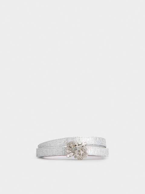 Roger Vivier Bouquet Strass Buckle Belt in Fabric