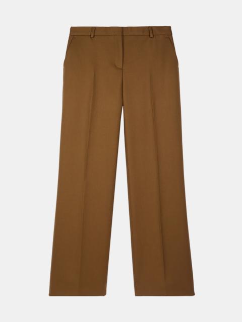 The Kooples LOOSE-FITTING BROWN SUIT TROUSERS