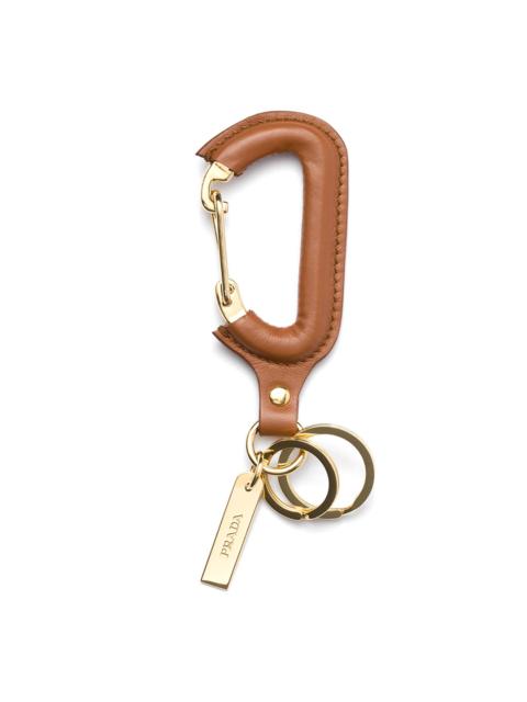Prada Men's Leather Key Ring - Brown
